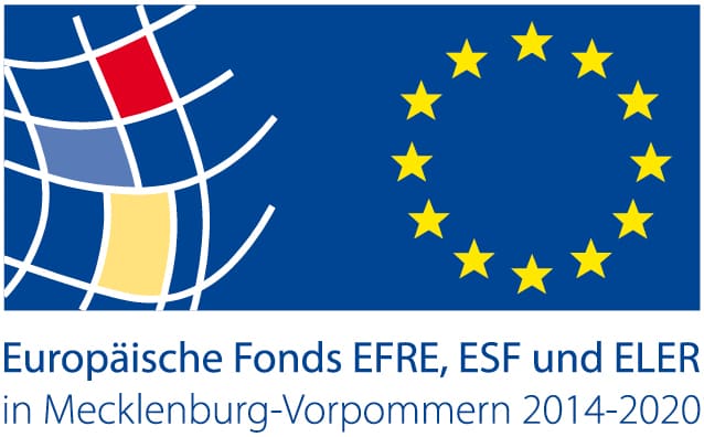 Logo Europäische Fonds EFRE, ESF und ELER in Mecklenburg-Vorpommern 2014–2020